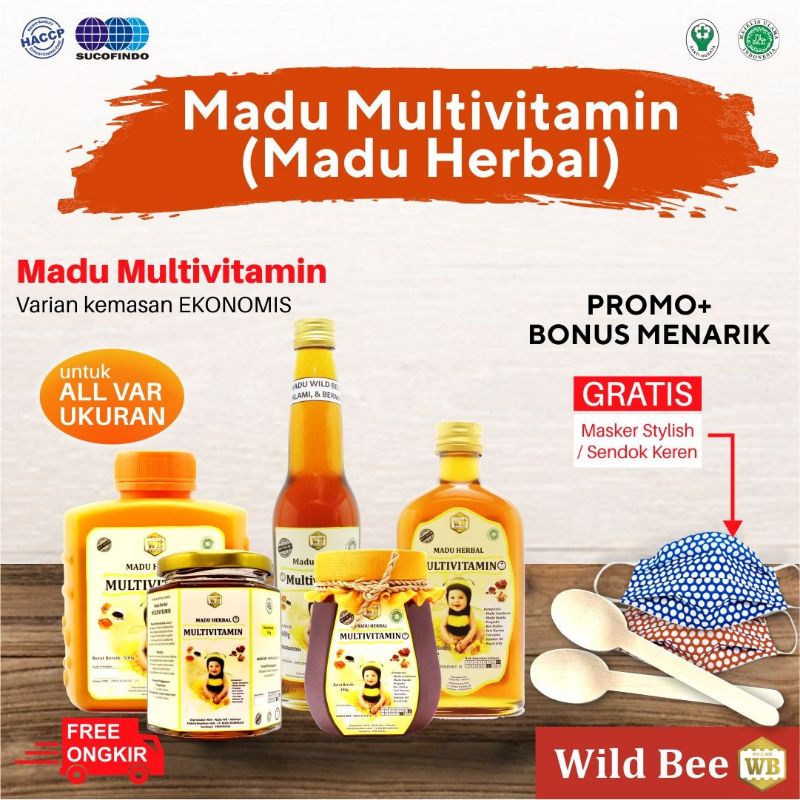 

Madu Multyvitamin Anak / Madu Herbal Asli Murni 100% Wild Bee