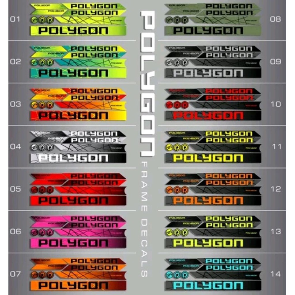 Decal frame Polygon D5 D6 D7 D8