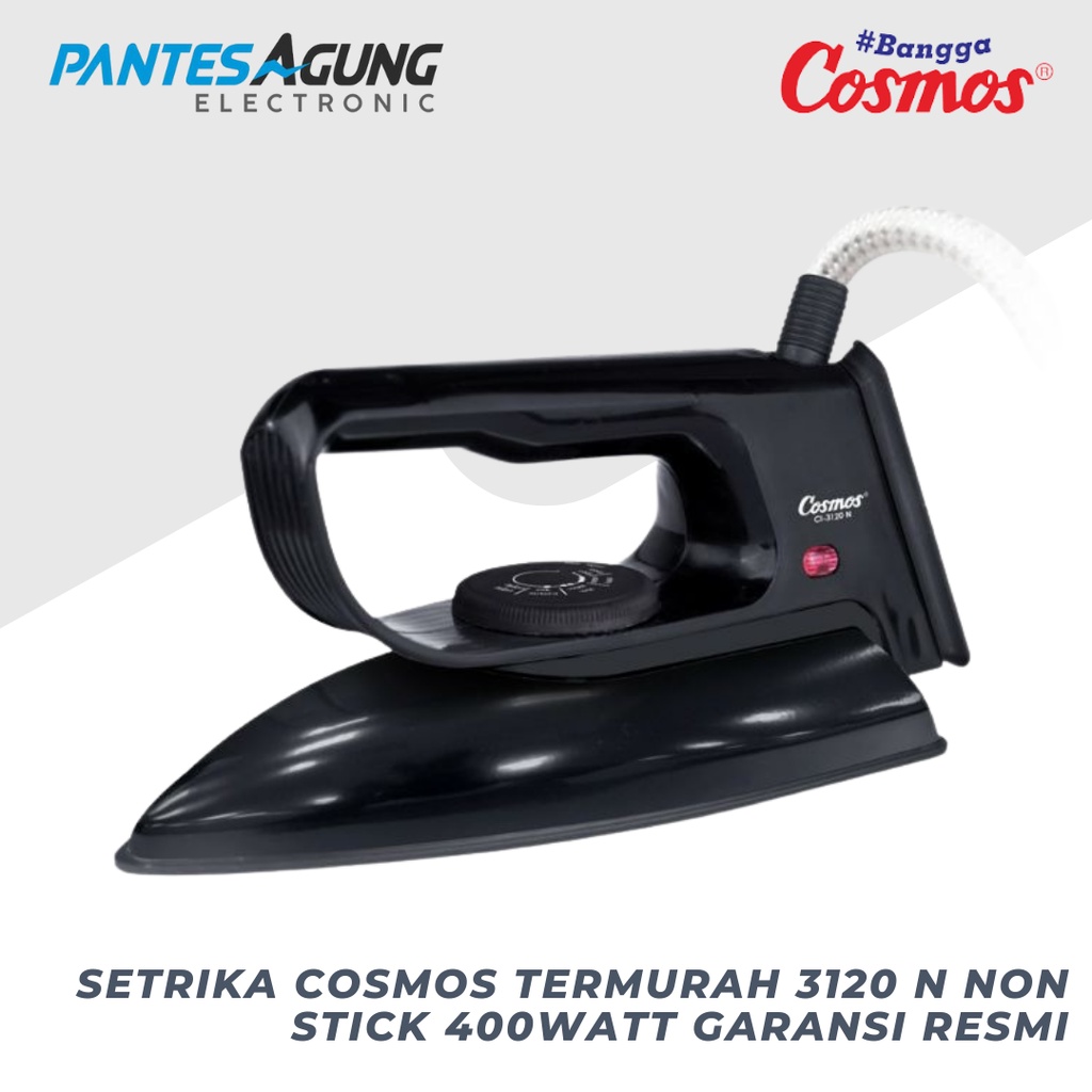 Setrika Cosmos Termurah 3120 N Non Stick 400watt Garansi Resmi