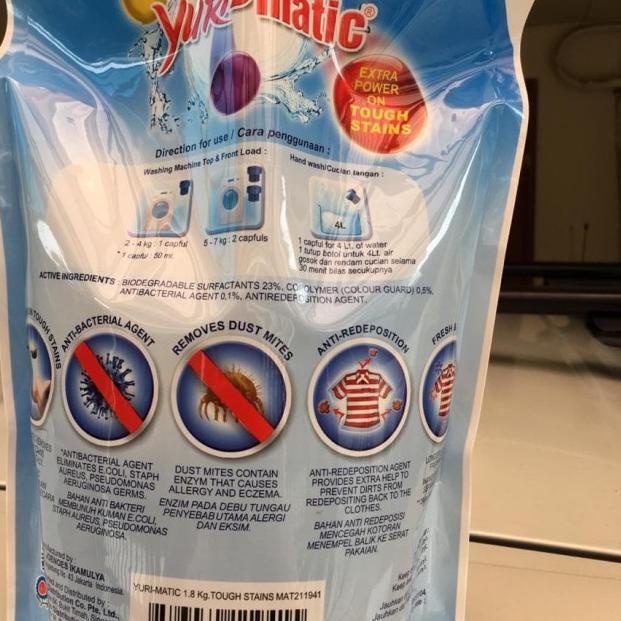 ♜ Yuri Matic Detergent untuk mesin cuci 1,8 kg Romantic Blue ✿
