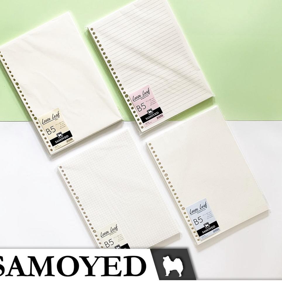 

[PRODUK BAQMT] Loose Leaf B5 , 26 Holes isi 60 Lembar Samoyed LL-51 Plain Ruled Grid Dotted Polos Garis Kotak Titik FLY