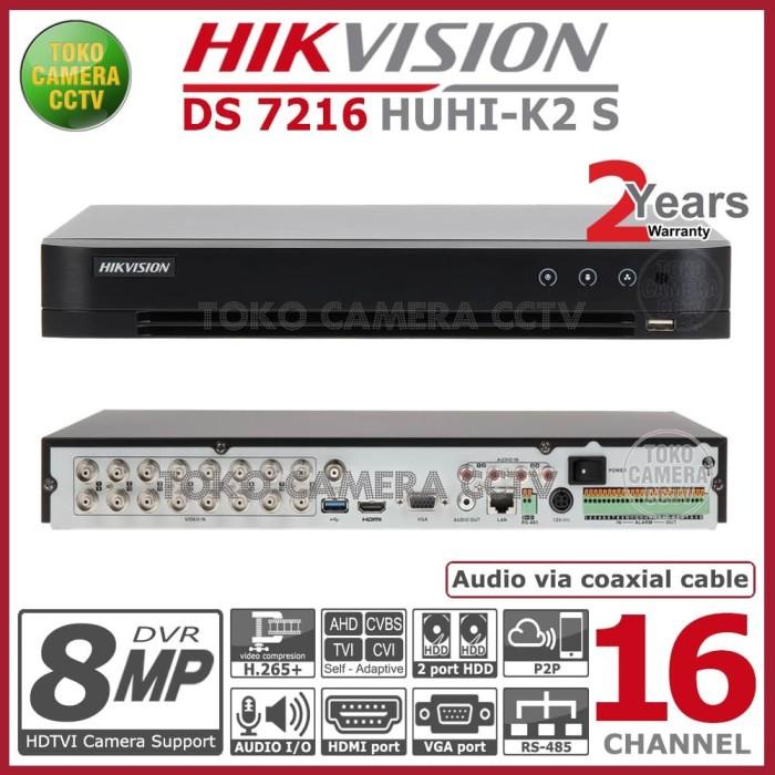 Dvr Hikvision 16 Channel Ds-7216Huhi-K2 S Audio Via Coaxial