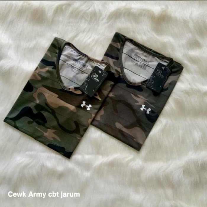 LADIES Kaos ARMY Wanita cewek / kaos loreng sport