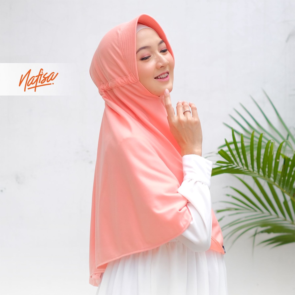 Nafisa Hijab Santai - Jilbab Instan Serut Kaos - Kerudung bergo simple
