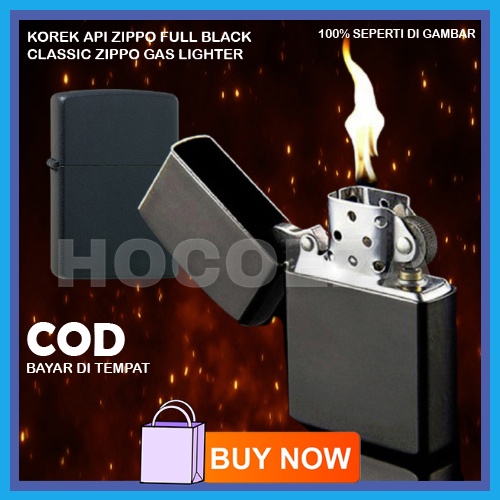 KOREK API PEMANTIK API ALL BLACK VINTAGE GAS LIGHTER BR36