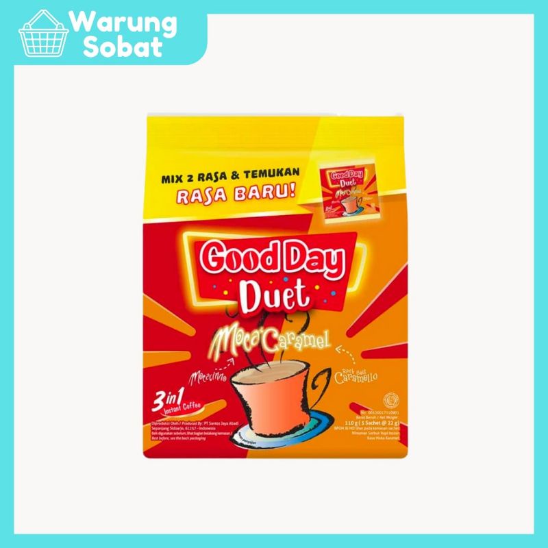 

Good Day Kopi Instan 3 in 1Duet Mocacino Caramello 5s