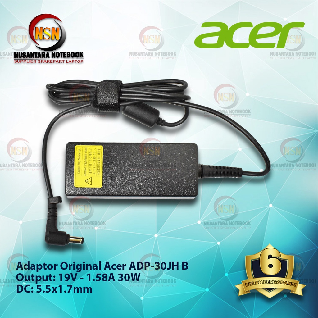 Adaptor Charger Original Acer 19V-1.58A DC 5.5x1.7mm For Laptop Acer