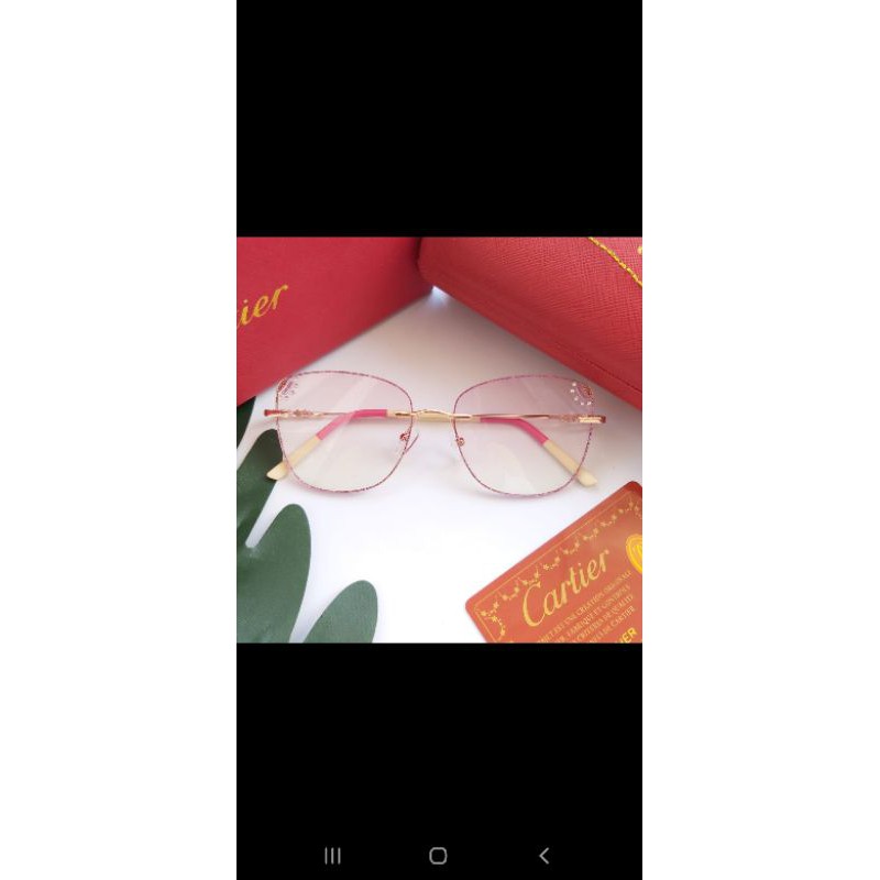 obral akhir tahun (cuci gudang)kacamata frameless fashion impor wanita terbaru Cartier kualitas supe