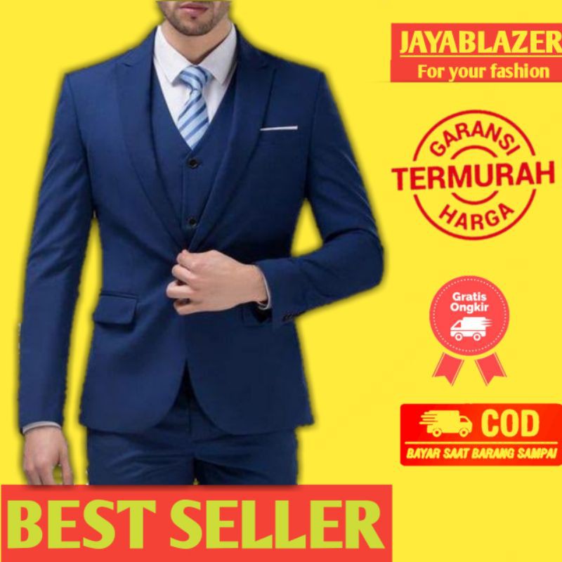 JAS BLAZER PRIA NAVY JAS RESMI JAS WEDDING JAS KERJA