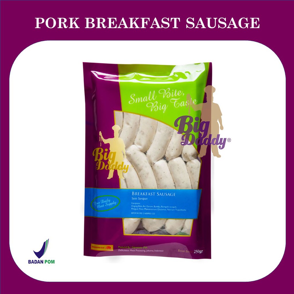 

BIGDADDY PORK BREAKFAST SAUSAGE SOSIS BABI SARAPAN SOSIS HOTEL 250 GR
