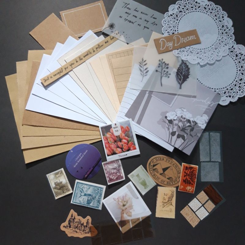 42 PCS MINI VINTAGE JOURNALING KIT-4