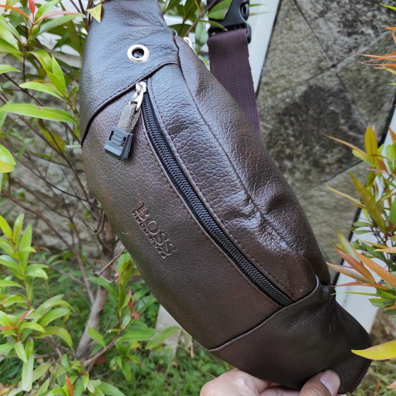 Tas cowok kulit Pu // Tas kulit Pu selempang pria // Tas waist Bag kulit Pu