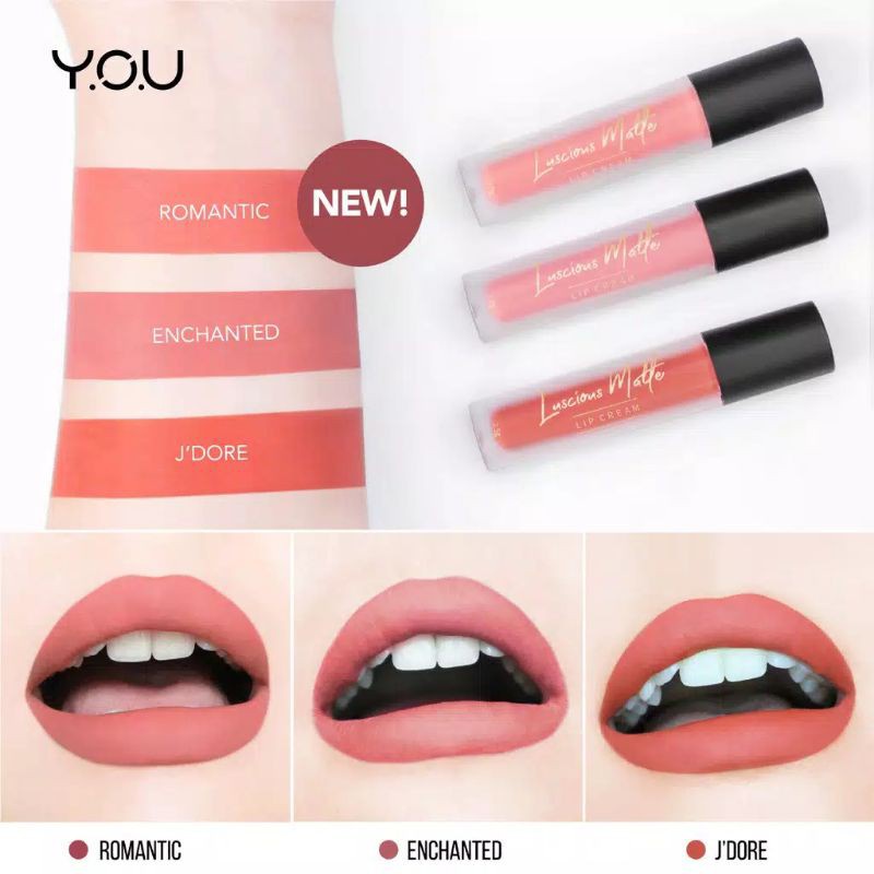 Kosmetik You Basic Collection Luscious Matte Lip Cream (All Day Matte Finish/Smooth &amp; Lightweight)