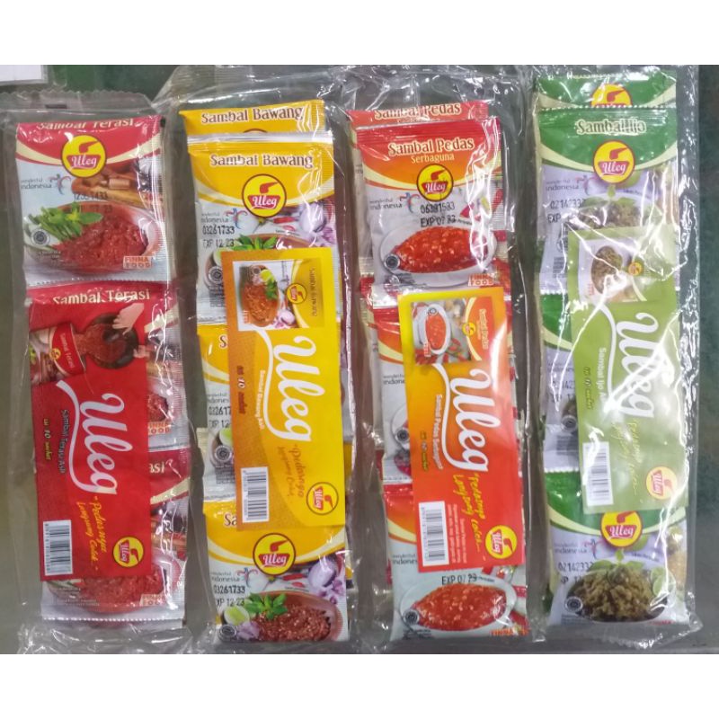 

KZ - sambal ULEG 10pcs x 20g terasi, pedas, bawang, ijo
