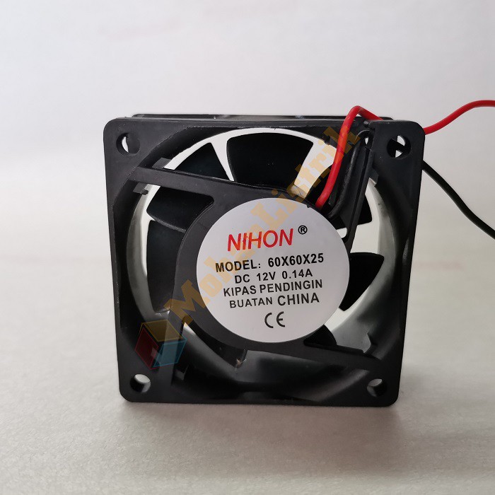 Kipas Pendingin Video Fan DC 12V 60x60x25 mm