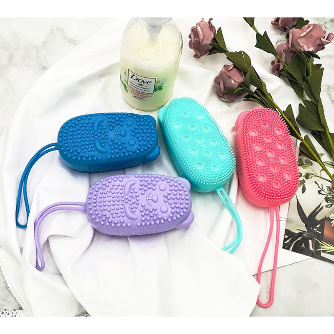 Sikat badan mandi Silicone Bath Scrubbing Mud Bath bubble