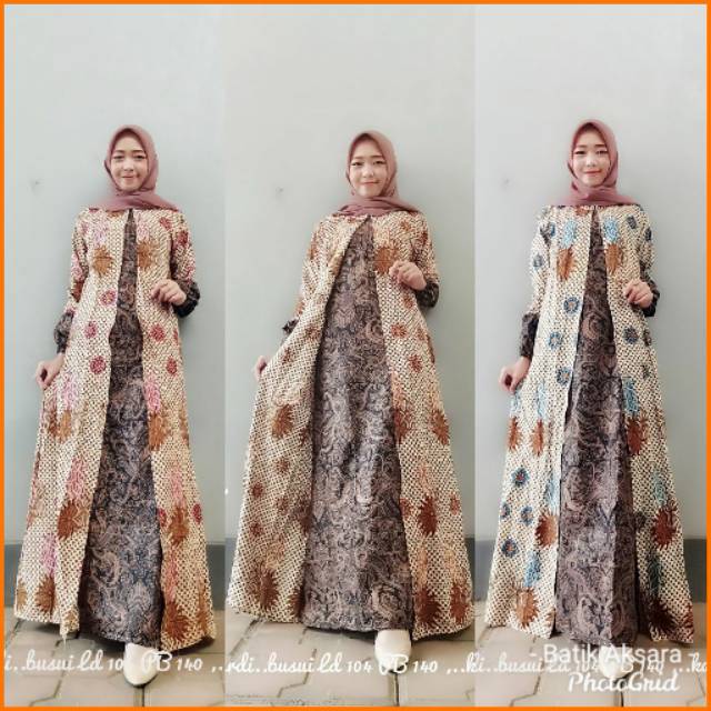  Gambar  Baju  Batik Gamis  2021 