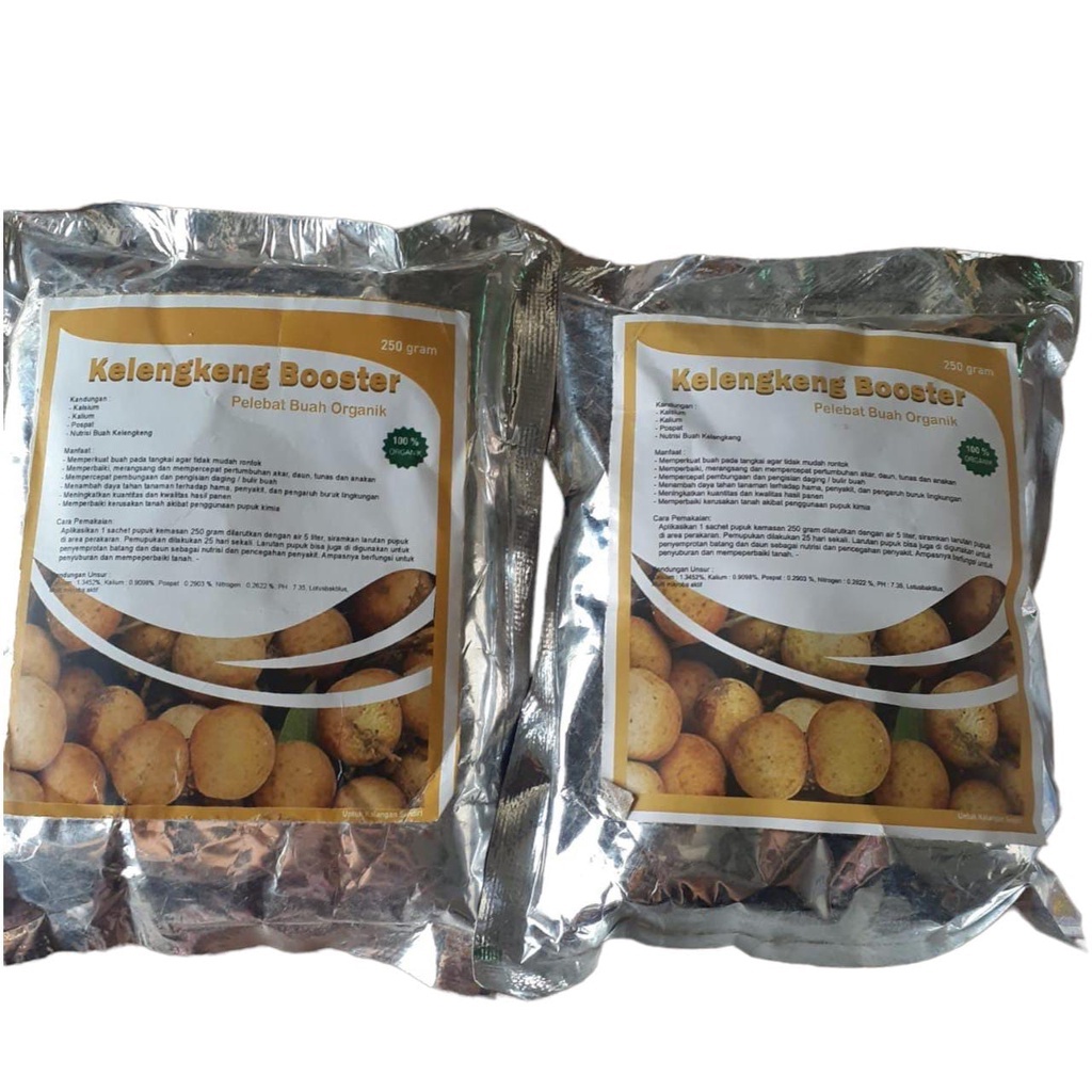 Repack Booster Klengkeng 250gr Pupuk Organik Perangsang Buah Kelengkeng Anti Rontok, Agar Cepat Berbuah Lebat