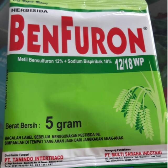 Herbisida Benfuron Berat Bersih 5 Gram