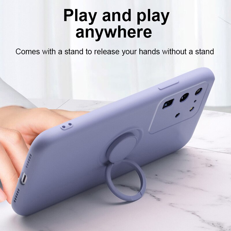 Soft Case Bahan Silikon Cair Ultra Tipis Dengan stand Untuk Xiaomi Redmi Note 10 4G