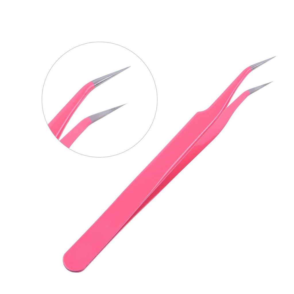 Preva Eyelash Tweezer Alat Okulasi Penjepit Bulu Mata Makeup Profesional Crystal Tweezer