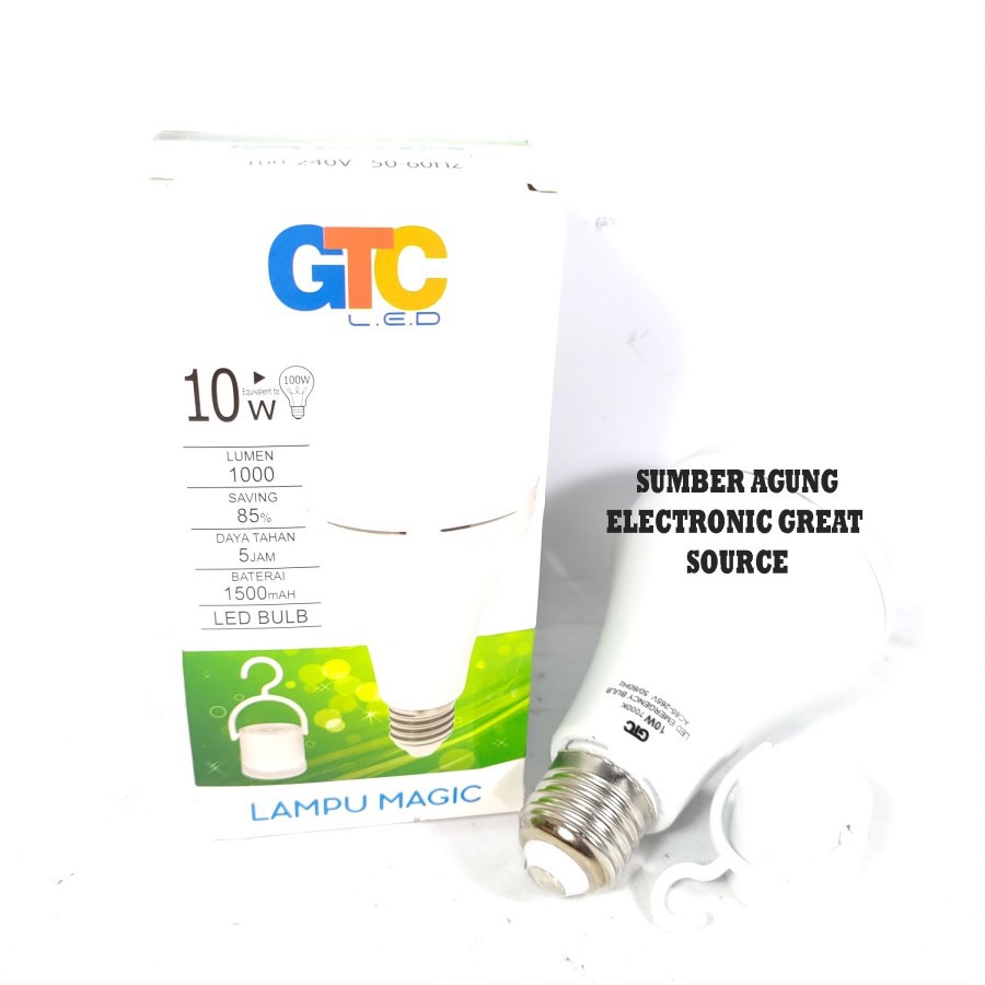 GTC Magic Lamp 10W Emergency Lampu Tahan 5Jam Saat Mati Lampu 1000L