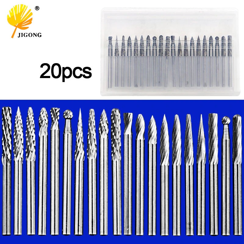 Mata Bor Tungsten Carbide Drill Bit 3mm 20 PCS - JIG-TR008 - Silver