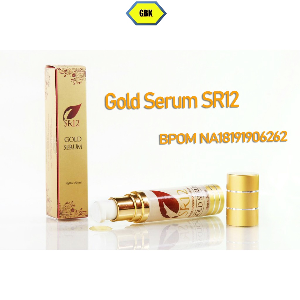 GOLD SERUM SR12 / SERUM BPOM HERBAL / MENCERAHKAN &amp; MENGENCANGKAN KULIT WAJAH