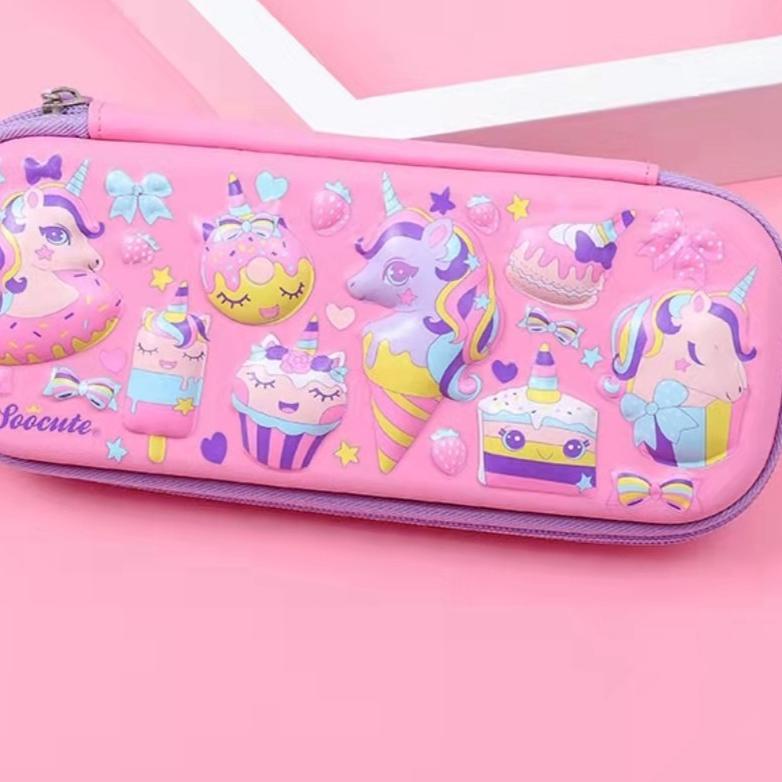 

케 Kotak pensil 3D timbul Unicorn motif timbul Tempat pensil Pencil Case Kado Ultah Anak hadiah ulang tahun anak perempuan kotak pensil rabbit Terbaru