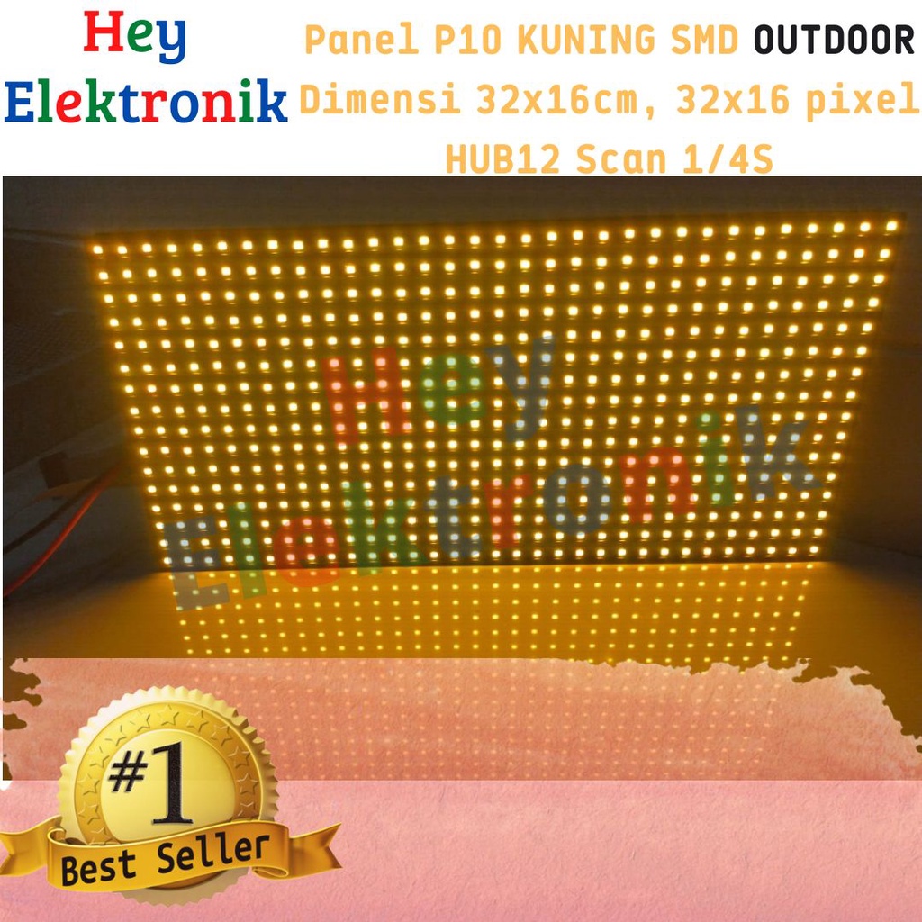 Panel module model Led P10 Kuning Yellow SMD outdoor Running Text