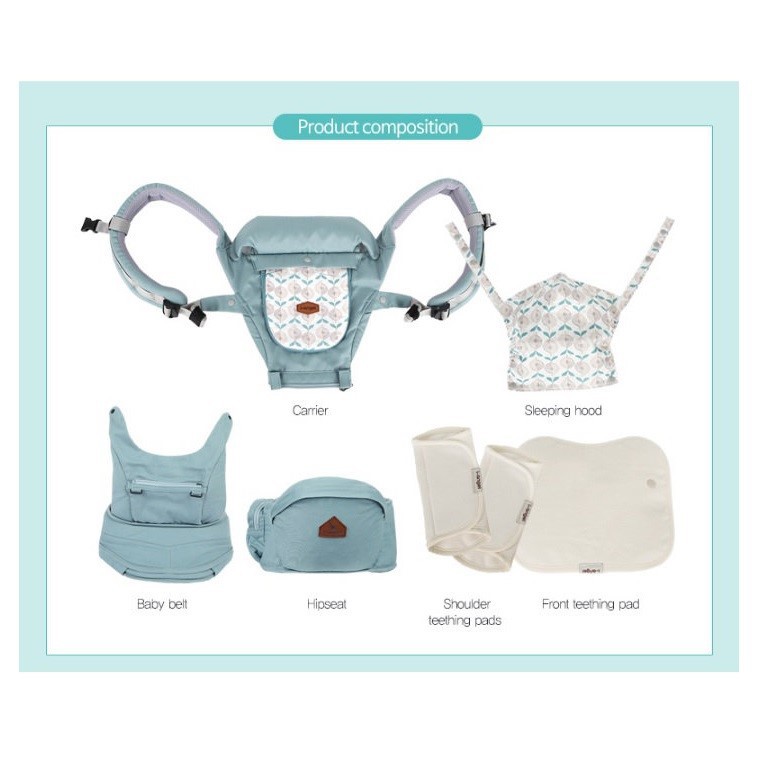 I-Angel Miracle Melange Gray 4in1 Baby Hipseat Carrier