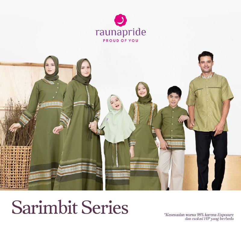 Rauna Sarimbit Keluarga/ SR-02 Hijau / Fashion Muslim