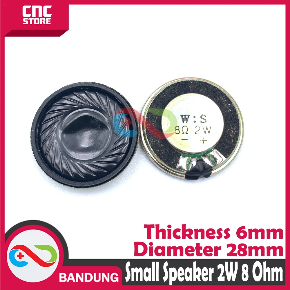 SMALL SPEAKER 2W 8 OHM 2W 8R DIAMETER 28MM THICKNESS 6MM