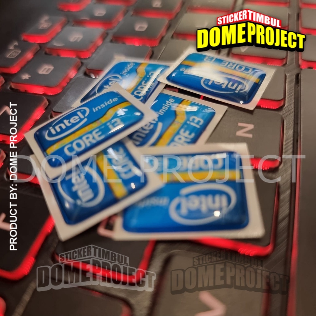 STIKER INTEL i3 GEN 2 EMBLEM STIKER RESIN LENTUR WATERPROOF SATUAN