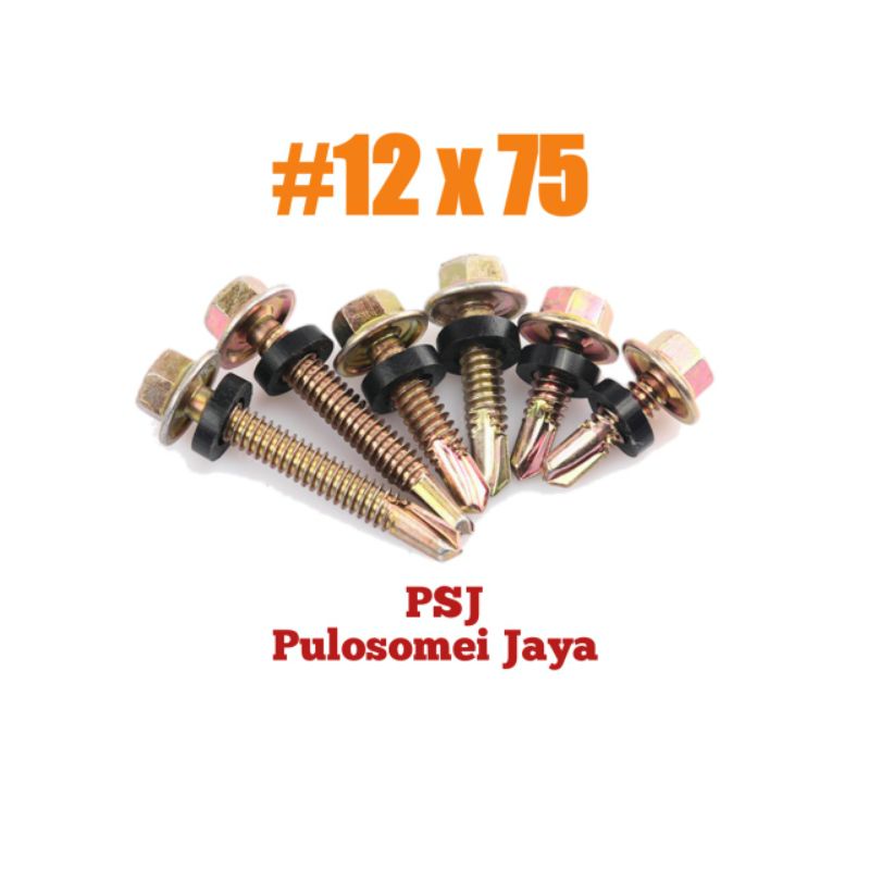 Sekrup Roofing 12 x 75 / Roofing Baja Ringan / Sekrup Baja Ringan