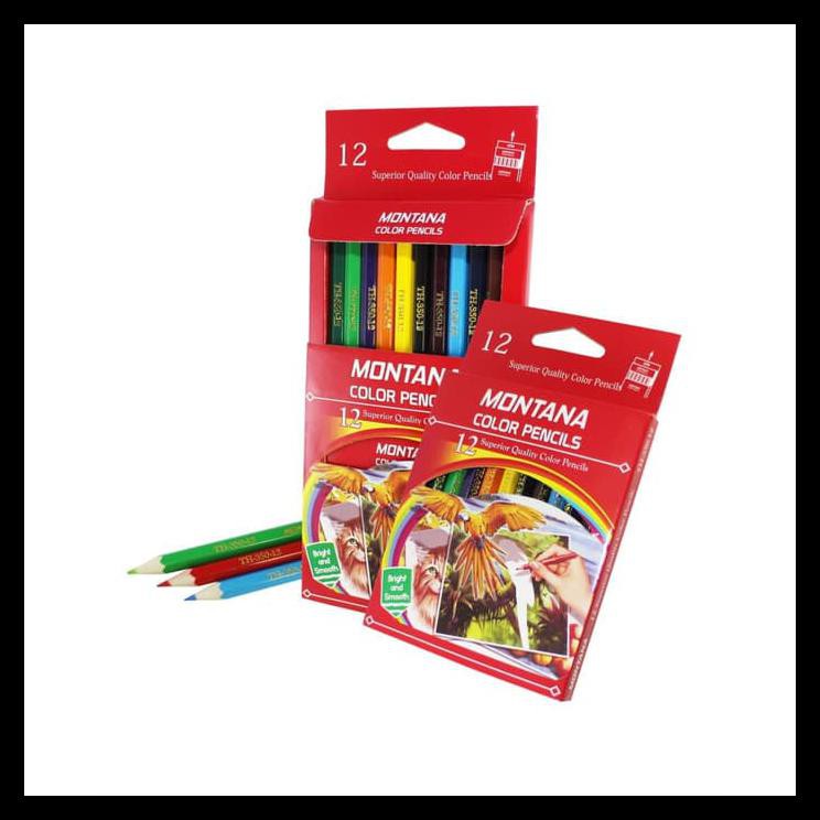 Pensil Warna Montana 12 Warna Pendek Montana Colour Pencil Selusin Terjangkau Murah Pensil Warna Kayu Ukuran Pendek 12 Warna Perlengkapan Peralatan Menggambar Mewarnai Stationery Grosir Prakarya