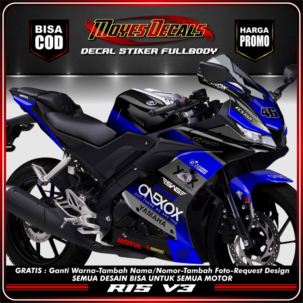 decal r15 v3 stiker decal sticker r15 v3 stiker yamaha r15 stiker fullbody r15 v3 sticker motor r15 