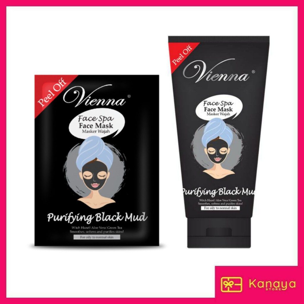 (BISA COD) Vienna Face Mask Purifying Black Mud Peel Off