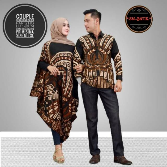 Batik Sarimbit Terbaru / Batik Couple Terbaru  Baju Couple Batik Bahan Katun Primisima