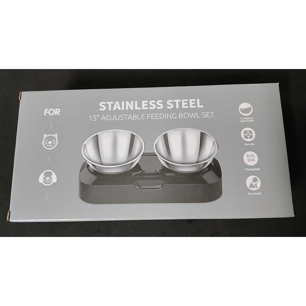 Tempat Makan Minum Hewan Peliharaan Kucing Anjing Pet Dog Cat Feeding Bowl Stainless Steel