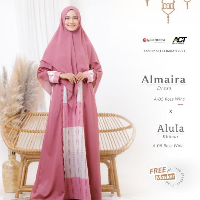 Almaira Dress By Yasmeera Sarimbit Lebaran Gamis Dewasa - A05, 4Xl Tamarablerin