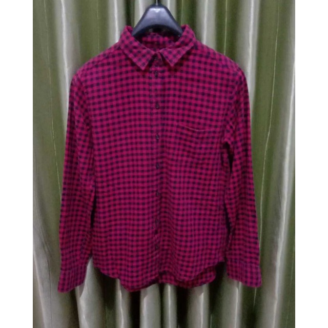 kemeja flanel/kemeja uniqlo/flanel uniqlo/kemeja casual