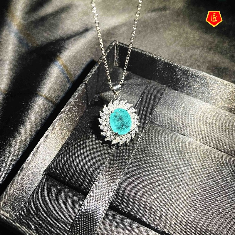 [Ready Stock]Light Luxury Gem Pendant Banquet Party Necklace Temperament