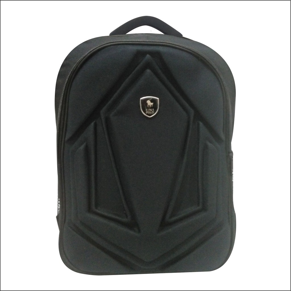 Tas Ransel Emboss Tas Laptop Punggung Pria wanita Tas Sekolah Free Raincover Slot Laptop - Unipolo - 8801