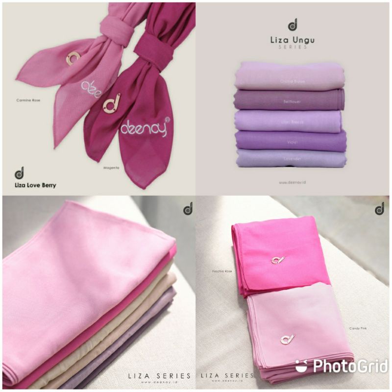 ORIGINAL 100% HIJAB DEENAY LIZA UNGU SERIES (ORCHID BLOOM BELLFLOWER LAVENDER VIOLET LILAC BREEZE) L