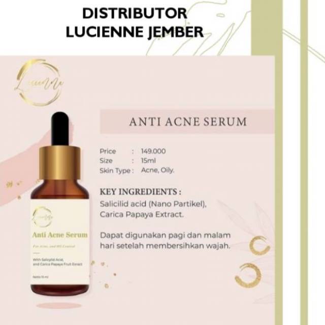 (FREE gift) Super acne serum Lucienne / LUCIENNE JEMBER