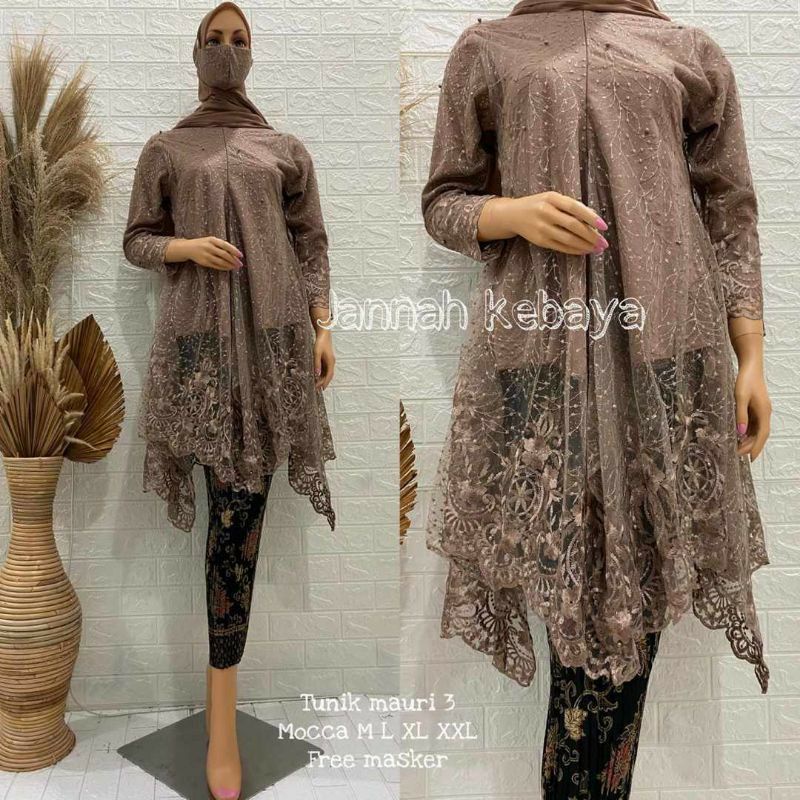 SET KEBAYA TUNIK TILE /KEBAYA TUNIK TILE IMPORT/KEBAYA TUNIK TILE PREMIUM