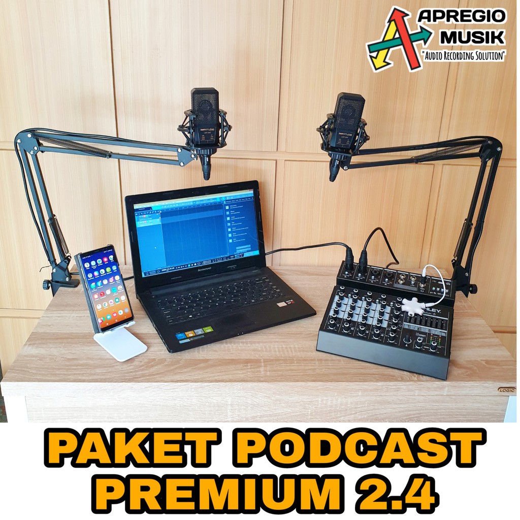 Paket Podcast 2 orang suara jernih Ashley Premium 6 USB Gmark
