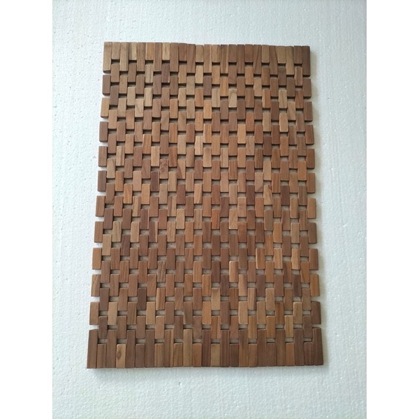 Tikar kayu jati 40x60cm