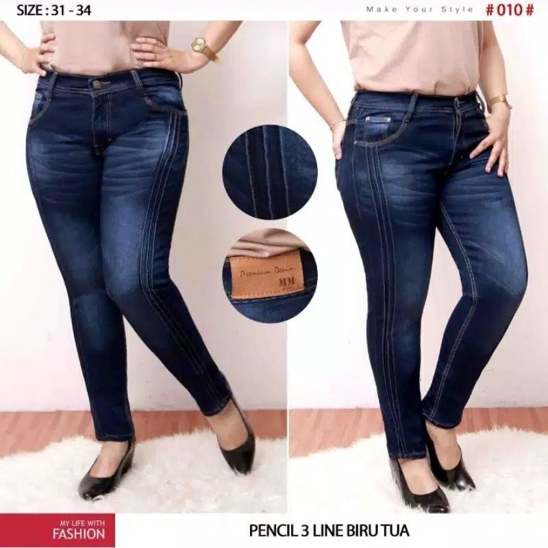 JEANS FRONT LINE 3/CELANA PENCIL CROPPED SAMPING 3